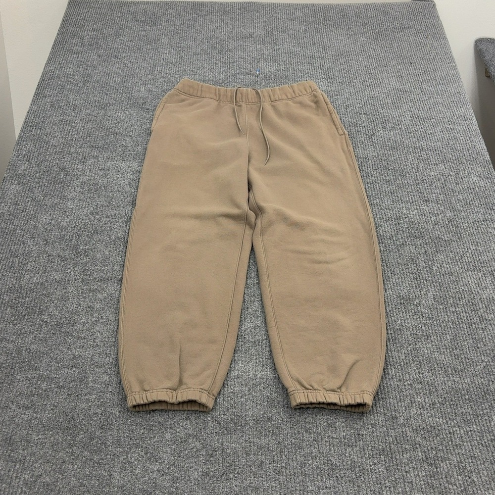 Uniqlo Sweatpants Mens‎ Medium Brown Cotton Elastic Waist Joggers Street Style